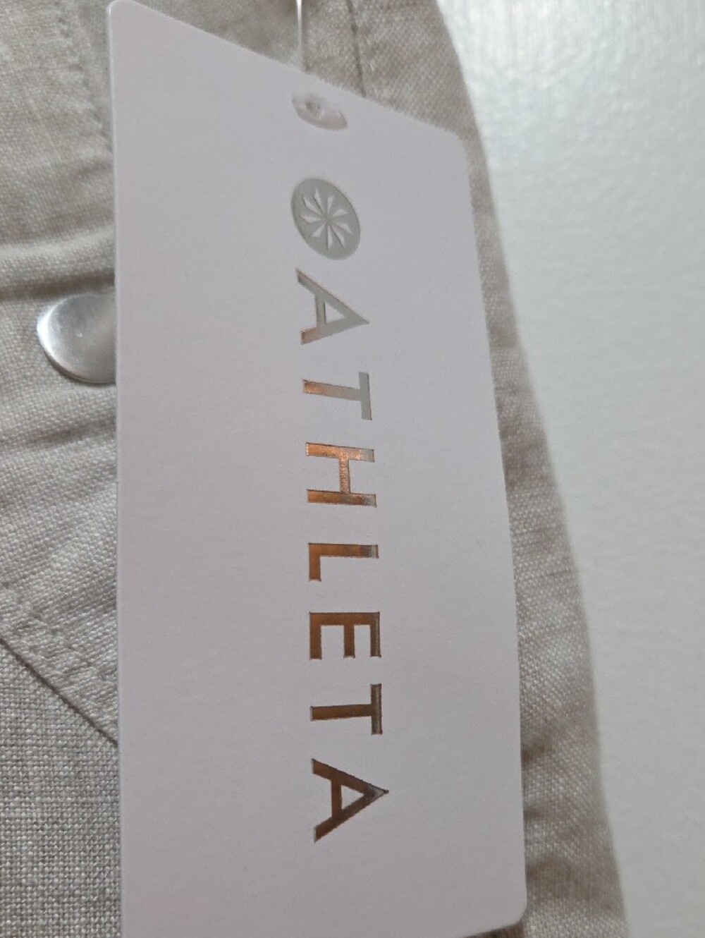 Athleta Natural Linen Voyager Pants NWT - Picture 3 of 8